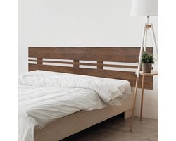 Hoofdbord Hout - Bedkopstuk Wandmontage - Slaapkamer Decoratie - Gerecycled MDF Materiaal - 200 x 46.6 cm - Walnoot