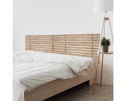 Hoofdbord Hout - Bedombouw Decoratie - Slaapkamer Aankleden - Gerecycled MDF Materiaal - 180cm Breed - Eikenlook