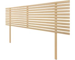 Hoofdbord Hout - Bedpaneel - Slaapkamer Decoratie - Gerecycled Materiaal - 160cm Breed - Natuurlijk Hout