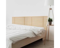 Hoofdbord Hout - Bedpaneel Wandpaneel - Slaapkamer Decoratie - Gerecycled MDF Materiaal - 210cm Dual - Natuurlijk Hout