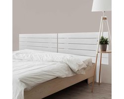 Hoofdbord Hout MDF - Bed hoofdbord - Slaapkamer Decoratie - Gerecycled Materiaal - 180cm Breed - Massief Wit