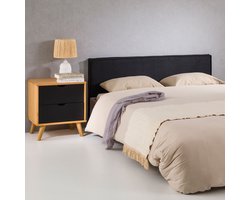 Hoofdbord KLAO 160 cm, gestoffeerd – Zwart