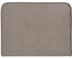 Hoofdbord LUNAR gestoffeerd met wandbevestiging Greige - 90 cm, bedhoofdbord perfect voor boxspringbedden, zacht fluweel, ronde hoeken - hoofdfoto