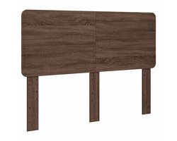 Hoofdbord met Hoofdbord | Hoofdeinde Bruin Eiken 160 cm Bewerkt hout