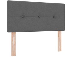 Hoofdbord met Hoofdbord | Hoofdeinde Donkergrijs 90 cm Stof