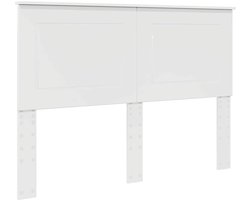Hoofdbord met Hoofdbord | Hoofdeinde Glanzend Wit 160 cm Bewerkt hout