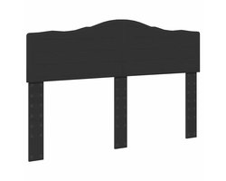 Hoofdbord met Hoofdbord | Hoofdeinde Zwart Eiken 140 cm Bewerkt hout
