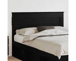 Hoofdbord met Hoofdbord | Hoofdeinde Zwart Eiken 150 cm Bewerkt hout