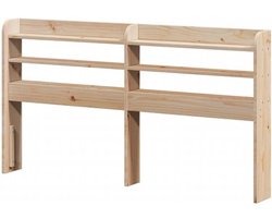 Hoofdbord met plankjes - Bedombouw - Slaapkamerorganisatie - Vrijstaand ontwerp - 140 cm - Bruin
