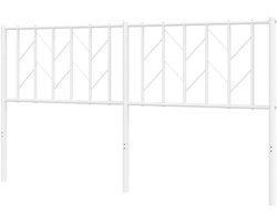 Hoofdbord Metaal - Bedhoofdeinde - Slaapkamer Decoratie - Robuuste Stalen Constructie - 160 cm Breed - Wit