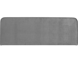 Hoofdbord NOVARE met wandbevestiging in grijs - Hoofdbord 160 cm, gestoffeerd perfect voor boxspringbedden, bekleding van zachte stof, fluweel, ronde hoeken - hoofdfoto