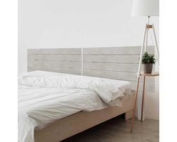 Hoofdbord Pallet Stijl - Bedkopstuk Hout - Slaapkamer Decoratie - Gerecycled MDF Materiaal - 180x115 cm - Tribal Grijs