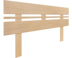 Hoofdbord van MDF - Bedombouw - Slaapkamer Inrichten - Gerecycled Materiaal - 150x115 cm - Natuurhout