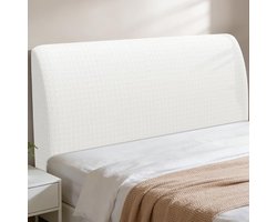 Hoofdbord voor Tweepersoonsbed 150 cm - Witte Popcorn Fleece - Versterkt Comfort - Ideaal voor Ontspanning - ShopVlot