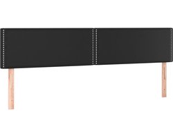 Hoofdborden 2 st | Hoofdeinde 90x5x78/88 cm kunstleer zwart