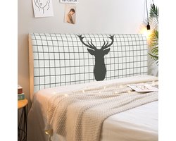 Hoofdbordhoes - L - Geschikt voor hoogte 50-65cm * lengte 180cm * dikte minder dan 30cm - Stofwerende hoofdbordhoes - Hoofdbordhoes - Hoofdbordbeschermer - Elastische hoofdbordhoes - Bedrukte hoofdbordhoes - Elastische rugleuninghoes - Bedbeschermer