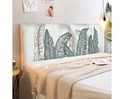 Hoofdbordhoes - L - Geschikt voor hoogte 50-65cm * lengte 180cm * dikte minder dan 30cm - Stofwerende hoofdbordhoes - Hoofdbordhoes - Hoofdbordbeschermer - Elastische hoofdbordhoes - Bedrukte hoofdbordhoes - Elastische rugleuninghoes - Bedbeschermer