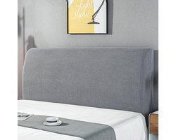 Hoofdbordhoes met volledige dekking - M - Lengte hoofdbord 150 cm - Hoogte hoofdeinde binnen 70 cm - Geschikt voor hoofdborden van 140-150 cm lang - Eenvoudige stofhoes - Zachte hoofdbordhoes - Geschikt voor familie- en hotelkamers