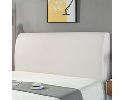 Hoofdbordhoes met volledige dekking - M - Lengte hoofdbord 150 cm - Hoogte hoofdeinde binnen 70 cm - Geschikt voor hoofdborden van 140-150 cm lang - Eenvoudige stofhoes - Zachte hoofdbordhoes - Geschikt voor familie- en hotelkamers