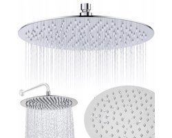 Hoofddouchekop - Douchesproeier - 30cm Chroom Douchekop - 304 RVS & Zelfreinigend - Universele Aansluiting - Eenvoudig te Installeren - Voor Betere Douche Druk & Comfort