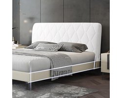 Hoofdeinde bedhoes - Elastische overtrek van Europees katoen - Wasbaar - Slaapkamerdecoratie - Crèmewit - 180 cm
