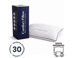 Hoofdkussen Comfort Pillow – 30 Nachten Proberen – 100% Natuurlatex Talalay – Best Getest Hoofdkussen voor Nekklachten – Kussen voor rug-, zij- en buikslapers – Gratis Levering – Geproduceerd in NEDERLAND en BELGIË – Antiallergisch & Duurzaam