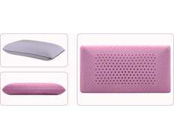 Hoofdkussen met Aroma-Lavendel Puff en Kussenspray-Vulling met Foam en Traagschuim-Therapie-Hoofdkussen-Comfortabel-Duurzaam-Size: 60*40*16 cm