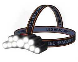 Hoofdlamp - Hoofdlamp LED oplaadbaar - Hoofdlampen - Hoofdlamp Oplaadbaar - 11 LED-koplampen - 18000 lumen - 500 meter bereik - Verstelbaar - 4 Standen