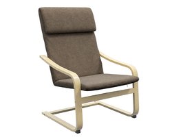 Hoofdsteun verstelbaar-fauteuil – massief berkenshout, ideaal als rocking chair voor binnen, geschikt als poang chair cushion set voor woonkamer of slaapkamer