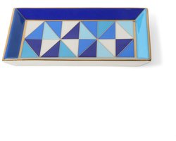 Hoog gestookt porselein met gouden accenten - elegant en stijlvol - 1 stuk - blauw