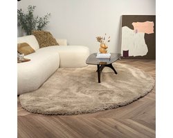 Hoogpolig Organisch vloerkleed Furr Stone bruin - Interieur05 - 160 x 230 cm - (M)