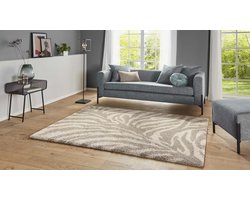 Hoogpolig vloerkleed Desert - beige/crème 120x170 cm