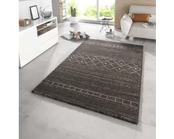 Hoogpolig vloerkleed Shade - bruin/grijs 80x150 cm