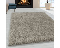 Hoogpolig vloerkleed - Softy Beige 300x400cm
