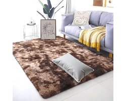 Hoogpolig Vloerkleed - Zacht Shaggy Kleed - Woonkamer Decoratie - Antislip Onderkant - 150 x 180 cm - Bruin