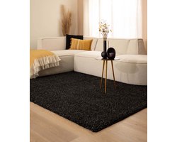 Hoogpolige loper shaggy Trend effen - antraciet 80x250 cm