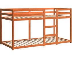 Hoogslaper – Stapelbed – Stapelbedden – Kinderbed – Eenpersoonsbed – Massief Houten Frame – Met 2 Ruime Laden – 75x190 cm – Europees Design