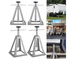 Hoogte Verstelbare Aluminium Steunbokken voor Caravans en Campers - Tot 1000 kg Draagkracht - Caravanaccessoires