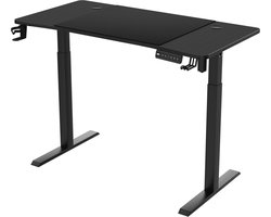 Hoogteverstelbaar Bureau – 120x60 cm – Elektrisch in 3 Hoogten Verstelbaar Tafelf – Ergonomisch, Met Geheugenfunctie, Modern Kantoor- en Gamingbureau Computertafel – Zwart
