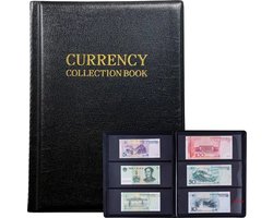 Hoogwaardig Bankbiljetten Album - 30 Vakken - ECO-leer - Biljetten Album - Biljetten Verzamelmap - Briefgeld Mapje - Afmetingen 29cm x 21cm