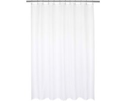 Hoogwaardig Waterdicht Douchegordijn - Inclusief ringen - Wasbaar Shower Curtain - badgordijn - badkamergordijn - voor Badkamer Badkuip- Douchegordijn Anti Schimmel - 100x200 cm - Wit