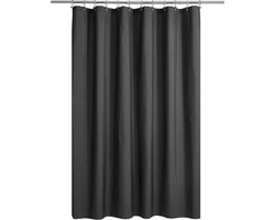 Hoogwaardig Waterdicht Douchegordijn - Inclusief ringen - Wasbaar Shower Curtain - badgordijn - badkamergordijn - voor Badkamer Badkuip- Douchegordijn Anti Schimmel - 80x180 cm - zwart