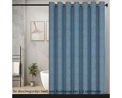 Hoogwaardig Waterdicht Douchegordijn -Verhoog de Luxe en Functionaliteit van Jouw Badkamer 180*200CM -blauw