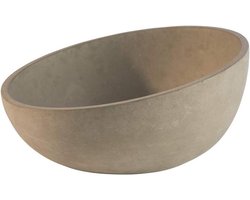 Hoogwaardige betonnen schaal met meubelbeschermende onderzijde - Stapelbaar en afmetingen Ø 22 x H 6 cm - 105 cm - 11 liter - rond en afgeschuind friut basket
