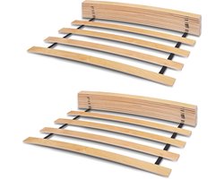 Hoogwaardige Lattenbodem 180 x 200 cm | 17 Gebogen Berkenhouten Latten | Inklapbaar Geschikt voor Veer- en Schuimmatrassen