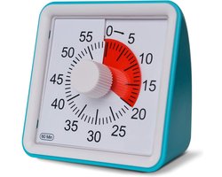 Hoogwaardige Leerklok voor Kinderen - Timer Kind Blauw - Vergaderklok - Aftelklok - Leerklokken - Kookwekker Analoog - Leer Klok kijken - Time - Educatieve Klok - Huiswerk Hulp - Educatief Speelgoed - Thuisonderwijs