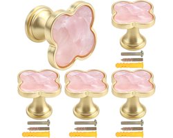 Hoogwaardige licht luxe 33mm deurknoppen voor kast en lade, 4 stuks, perfect voor woningdecoratie (roze)