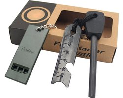 Hoogwaardige Magnesium Firestarter: Luxe Survival Aansteker, Vuurmaker, Flint Staaf, Noodfluitje en Vonkstaaf - Vuursteen en strijker - Vuurstarter - Survival vuurstarter -Ontdek de beste vuurstarters voor avonturiers !