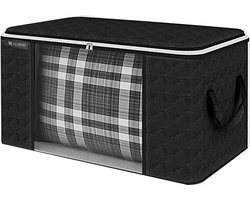 Hoogwaardige Opbergtas voor kleding - Zwart – Organizer voor Dekbed – Opbergzak – Opberger voor Seizoenskleding – Zak om ruimte te besparen – Opslag voor dekbed en kleding – Bescherming voor Kleding – Oplossing voor Winterjassen - Dekbed Opberghoes