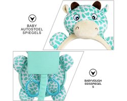 Hoogwaardige Veiligheidsachteruitkijkspiegel – Vervormbare Spiegel – Helder Zichtbaar Licht voor Baby's – Achteruitkijkspiegel (Dieren) – Veiligheidsauto voor Volwassenen en Baby's – Gemakkelijk op te Hangen